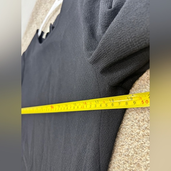 Lafayette 148 New York Black Wool Nouveau Midi Dress Size 10 Cocktail Career - Picture 7 of 15